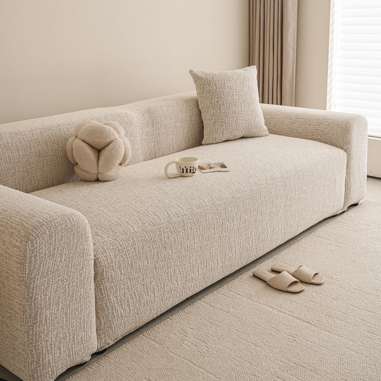 High Stretch Washable Slipcover, Non-Slip Washable Furniture Protector for Kids Pets