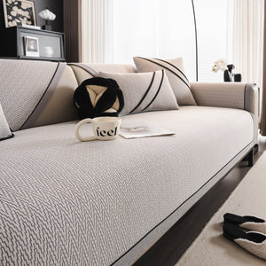 Herringbone Couch Protector for Pets, Non-Slip Washable Sectional Couch Covers