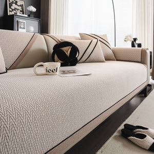 Herringbone Couch Protector for Pets, Non-Slip Washable Sectional Couch Covers