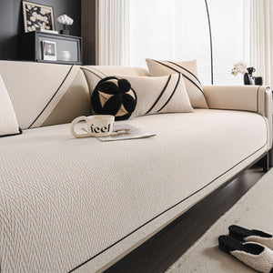 Herringbone Couch Protector for Pets, Non-Slip Washable Sectional Couch Covers