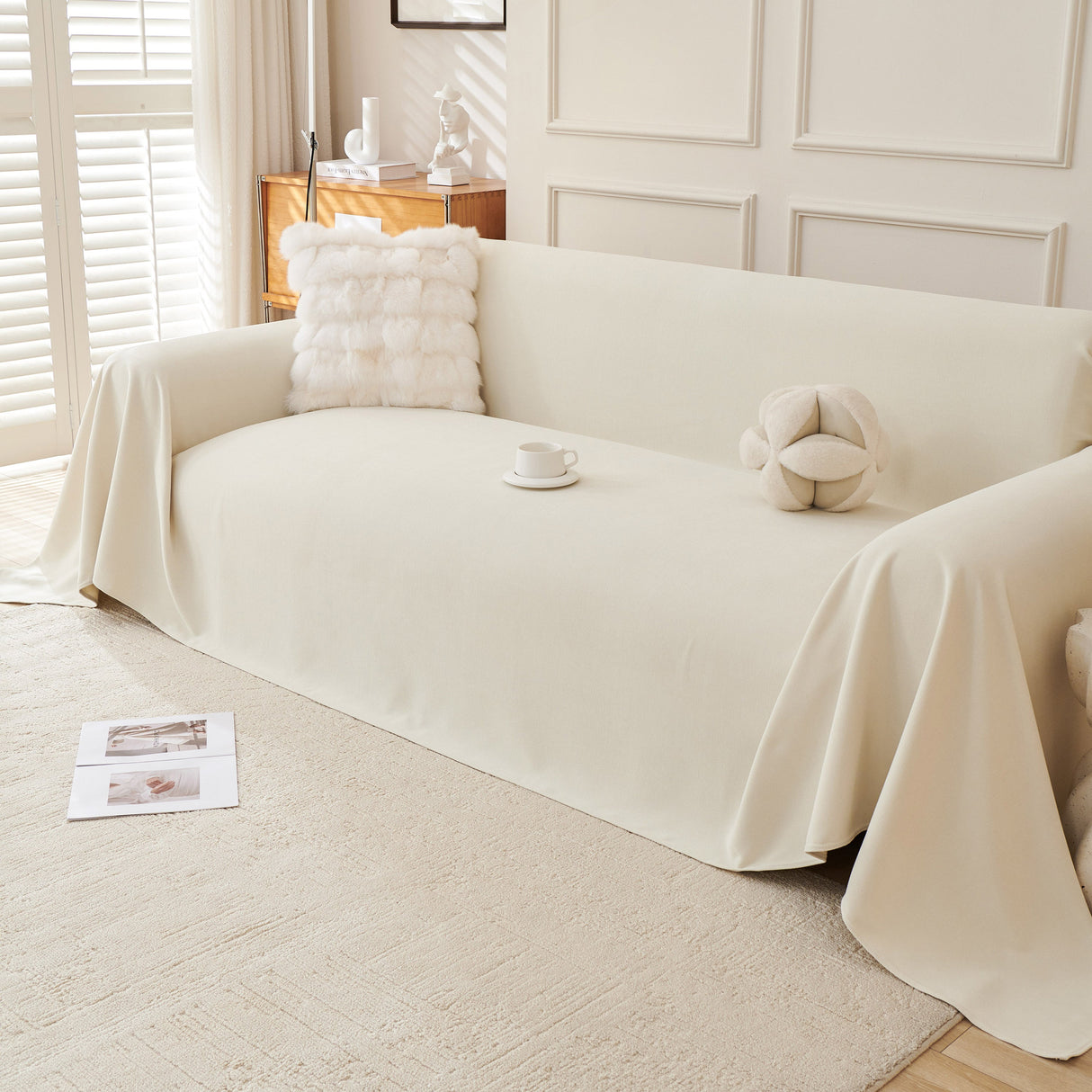 Waterproof Scratch Proof Sofa Protector Throw Blanket, Couch Cover for Pets & Kids