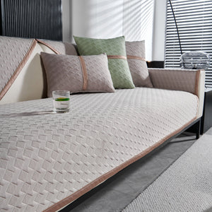 Geometric 3D Sofa Cover, Non-Slip Couch Protector for Seat, Backrest & Armrest