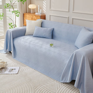 Cooling Scratch Proof Large Sofa Throw Cover, Geometric Texture Couch Protector