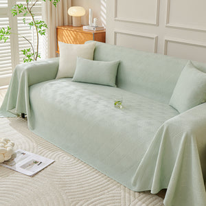 Cooling Scratch Proof Large Sofa Throw Cover, Geometric Texture Couch Protector
