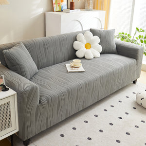 Textured Wave Stretch Sofa Couch Cover, Soft Washable Spandex Furniture Slipcovers