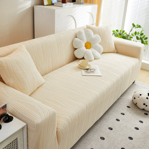Textured Wave Stretch Sofa Couch Cover, Soft Washable Spandex Furniture Slipcovers