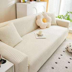 Fleece Stretch Sofa Slipcover Washable Soft Spandex Couch Cover Furniture Protector