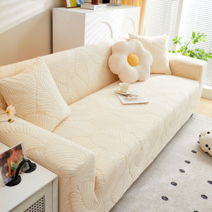 Jacquard Leaf Stretch Sofa Protector Cover Soft Washable Spandex Couch Slipcover