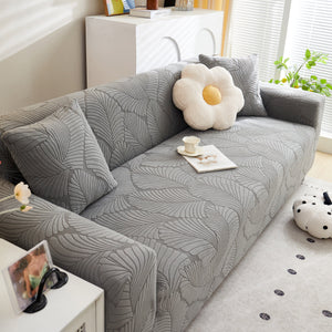 Jacquard Leaf Stretch Sofa Protector Cover Soft Washable Spandex Couch Slipcover