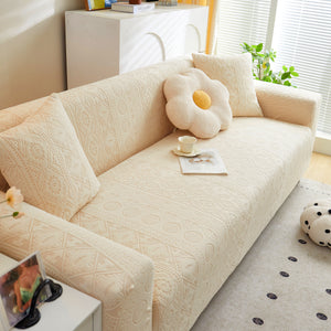 Embossed Geometric Elastic Sofa Cover Boho Stylish Decorative Furniture Covers