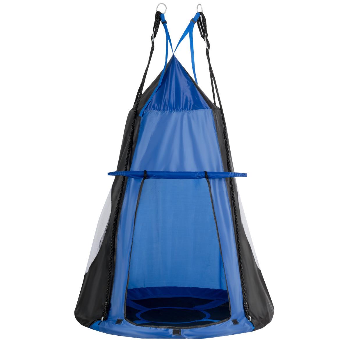 2-in-1 40 Inch Kids Hanging Chair Detachable Swing Tent Set-Green