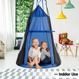 2-in-1 40 Inch Kids Hanging Chair Detachable Swing Tent Set-Green
