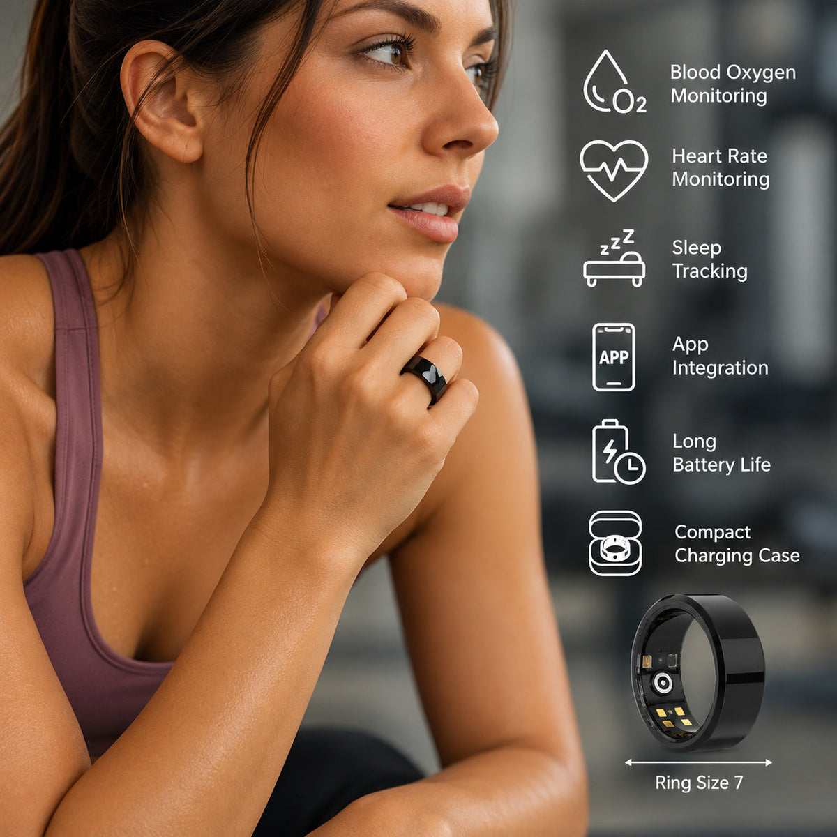 Smart Watch & Wellness Ring Bundle – Bluetooth Calling, Fitness Tracking & 24/7 Health Monitoring