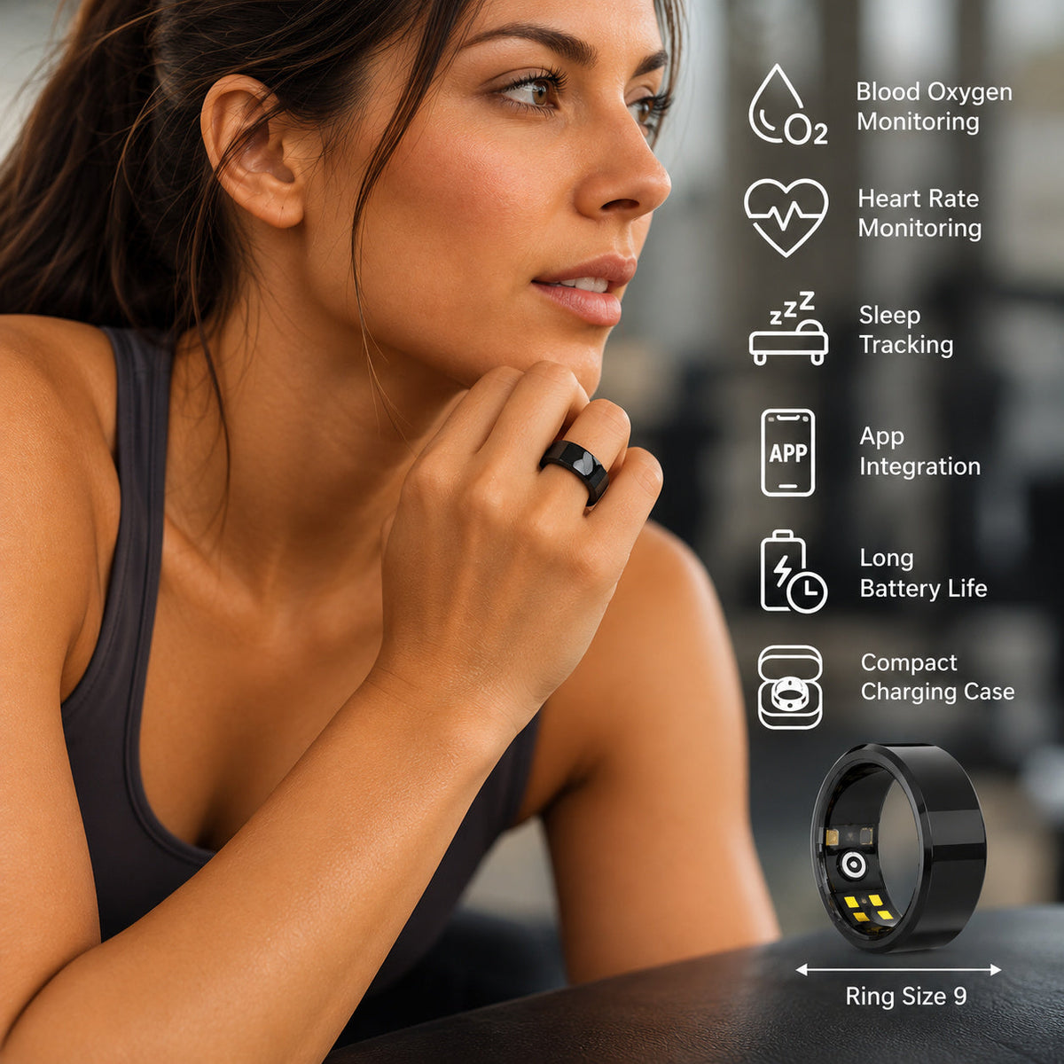 Smart Watch & Wellness Ring Bundle – Bluetooth Calling, Fitness Tracking & 24/7 Health Monitoring