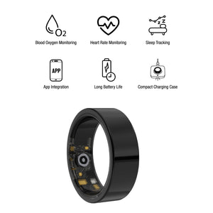 Everyday Wellness Smart Ring – Sleek Health & Sleep Tracker with Magnetic Charging Base by Pursonic