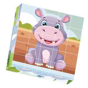 Contixo ST10 25-Piece Magnetic Jungle Animal Puzzle Blocks – 6 Puzzles in One by Contixo