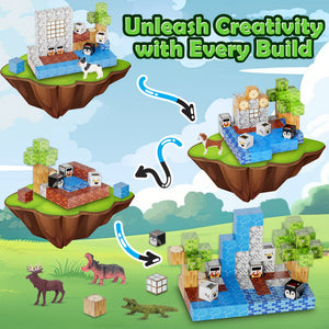 Contixo ST13 Magnetic Blocks, 100 PCS Magnetic Building Cube Game, Sensory Toys for Boys & Girls, STEM Stacking Toy Gifts for Age 3-12 by Contixo