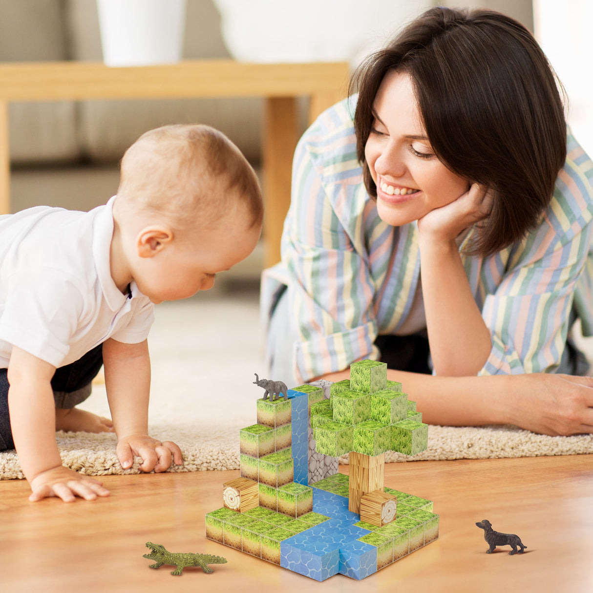 Contixo ST14 Magnetic Blocks, 145 PCS Magnetic Building Cube Game, Sensory Toys for Boys & Girls, STEM Stacking Toy Gifts for Age 3-12 by Contixo