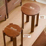 4-in-1  Solid Wood Stool Side Table
