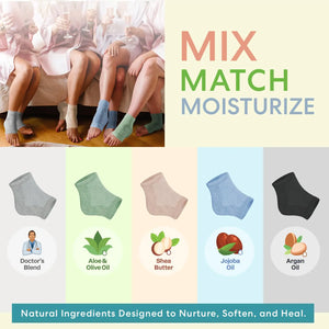 Dr. Frederick's Original Moisturizing Heel Socks for Cracked Heel Treatment - 2 Pairs - Heel Socks for Dry Cracked Feet - Cracked Heel Repair - Heal Dry Heels - Foot Care for Women & Men - Jojoba Oil