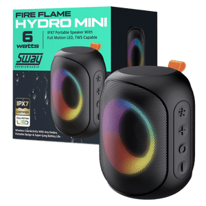 Sway Fire Flame Hydro Mini Waterproof Bluetooth Speaker Black by Sway