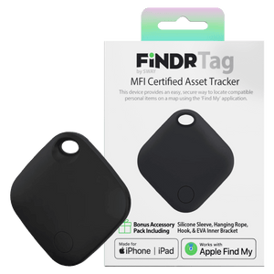 Sway FINDR Tracker Tab with Silcone Cover and Hook/Holder for Apple Devices Black by Sway