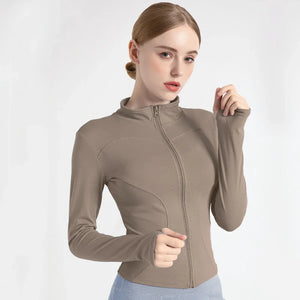 Women's Slim  Fit Zip Up Workout Jacket