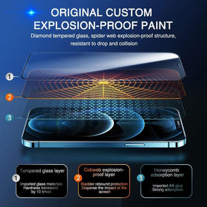 9999D Full Cover Tempered Glass For IPhone 11 12 13 Pro Max X XS Max XR Screen Protector On IPhone 12 Mini Protective Film  Edge To Edge Full Coverage And 9H Hardness Anti-Scratch Shockproof Protection Screen Cover Shield