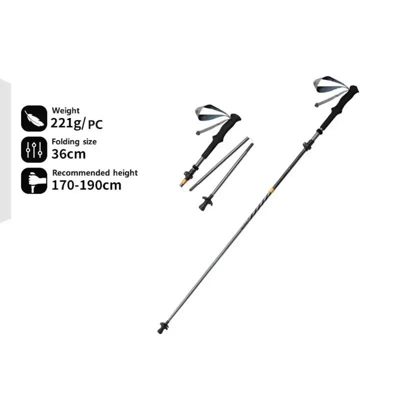 Ultralight & Foldable Trekking Poles For Comfortable Hiking & Trekking