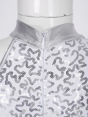 Girls' Ballet Leotard with Sequin Zipper