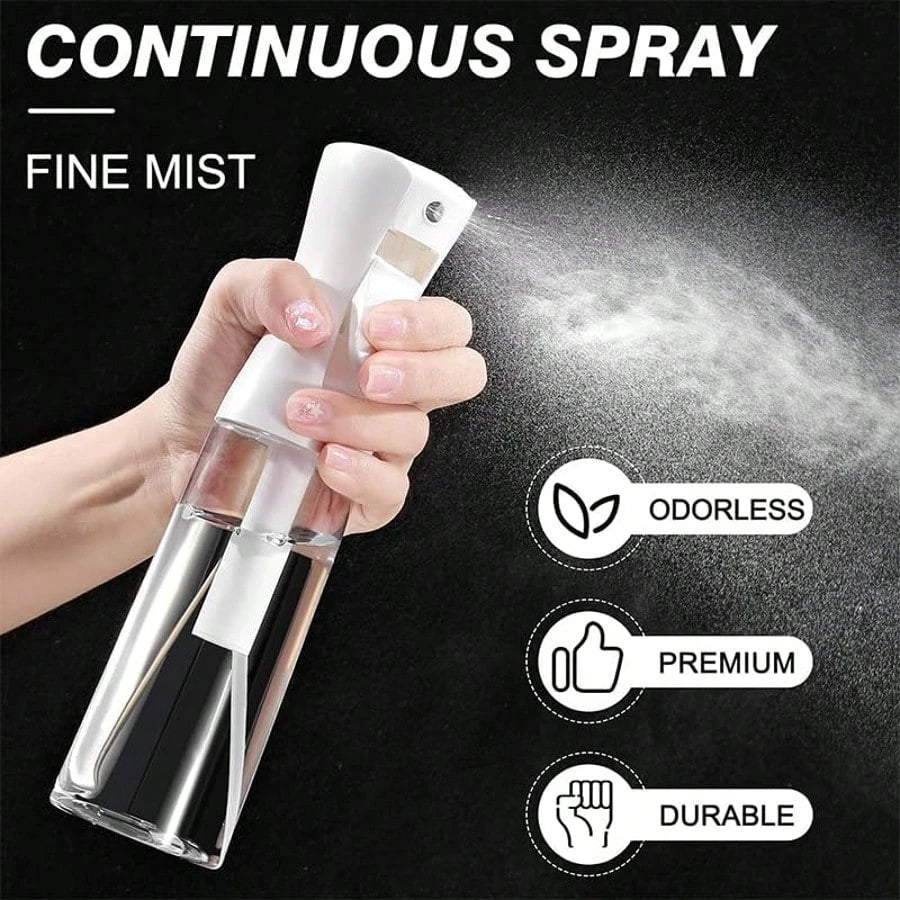 1-Pack (200ml) High-Pressure Continuous Fine Mist Spray Bottle — Hair Styling Tool; Suitable for Bathrooms, Bedrooms, Kitchens, Dressing Tables, Salons, and Barbershops; Travel Essential; Multi-Purpose Sprayer & Refillable