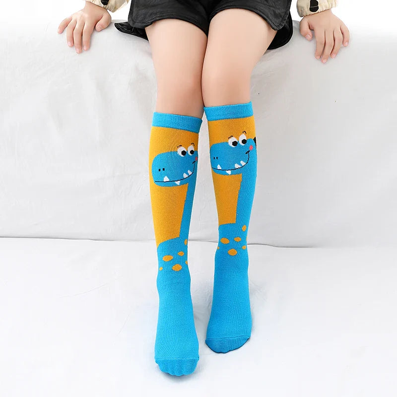 Colorful Embroidered Knee High Socks for Girls
