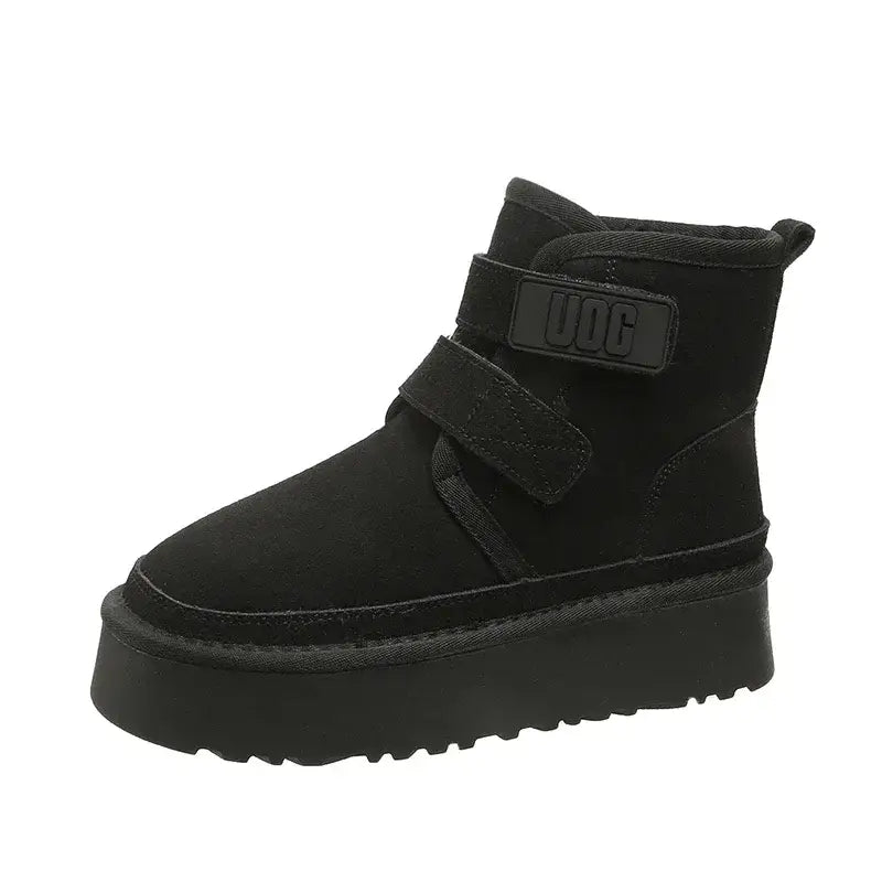 Cozy and Chic Faux Suede Snow Booties
