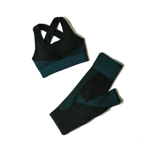 Yoga Leggings & Top Set Workout Clothes Gym Wear