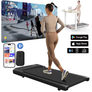 300lbs Home Treadmill: 2.5HP 2-in-1 Walking Pad & Running Machine