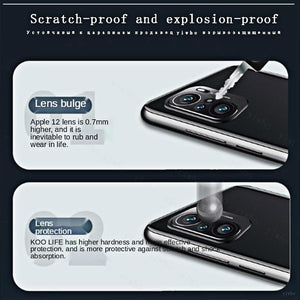 2pcs Tempered Glass for IPhone 14 Pro Max Plus Screen Protectors for IPhone14 13 Pro 13 Mini X XR Xs Max Se 2022  Camera Lens Lens Protectors Luminous Ring Glass for iPhone