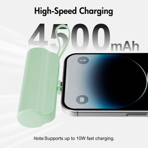 Mini Power Bank Portable 4500mAh Power Phone Charger Capsule Dual USB-C Ports For IPhone16/ 15/15 plus/15 pro/15 pro Max/Android