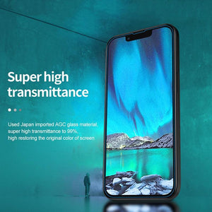 4PCS Tempered Glass for iPhone 11 12 13 14 Pro XR X XS Max Screen Protector on for iPhone 12 Pro Max Mini 7 8 6 6S Plus SE Glass Tempered Glass Easy Frame Installation HD Ultra-Thin Screen Protector
