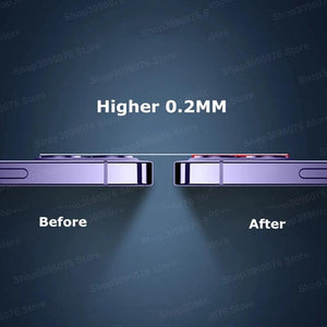 5PCS Lens Glass For iPhone 14 Pro Max Camera Lens Screen Protector on for iPhone 14 Plus 13 12 11 Pro Max 14pro max Glass Film Separate Metal Ring Tempered Glass Camera Case