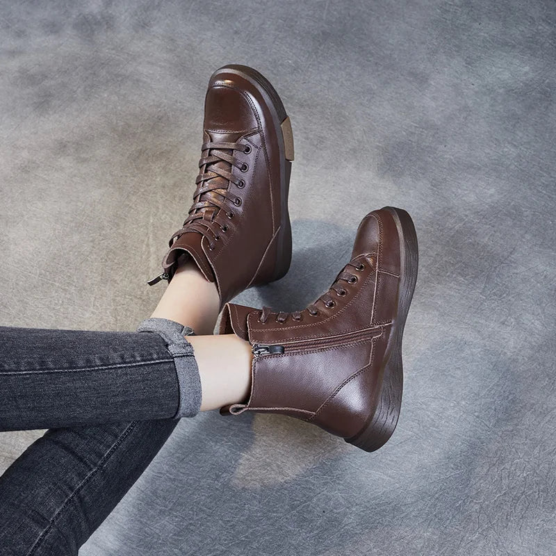 Crafted for Comfort DRKANOL Leather Ankle Boots