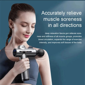 Deep Muscle Massage Gun Portable, Fascia Vibration Gun for Body Neck Back Relaxation, Fitness Slimming Tool