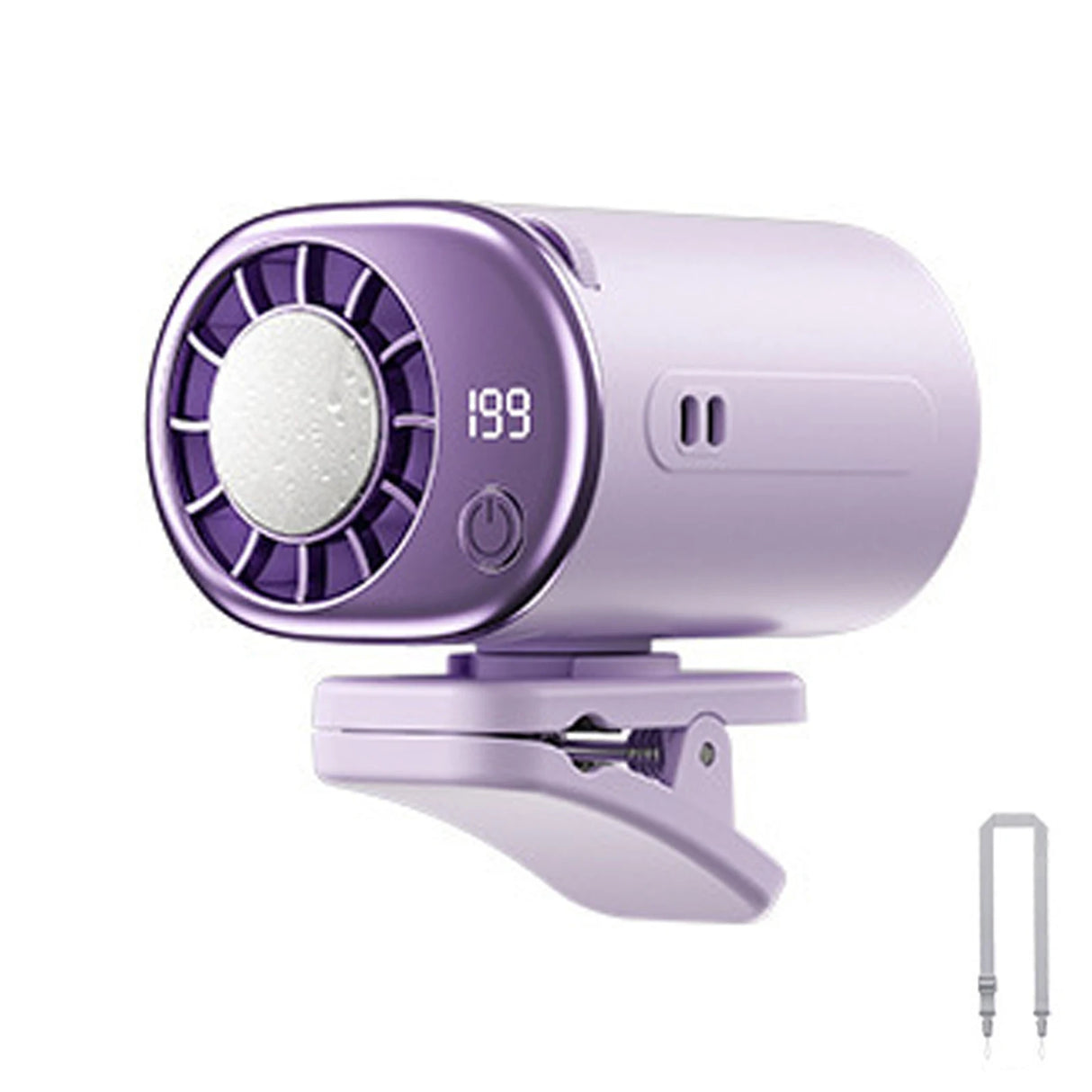 Hands-Free Hanging Neck Fan USB Rechargeable Desk Fan with LED Display 199 Speeds Adjustable for Camping Outdoor