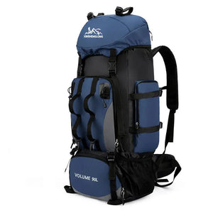 Men's 90L Camping Backpack Large Capacity for Travel & Hiking Gear