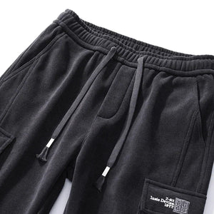 Men's Armygreen  Gray  and Black Cargo Joggers