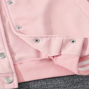Autumn Winter Girls Letter Embroidery Baseball Uniform Set