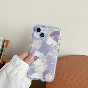 Luminous Art Abstract Phone Case For iPhone 13 12 11 Pro Max Transparent Silicone Shockproof Bumper Cover  Floral Girly Transparent Phone Case Glow In Dark iphone case
