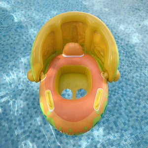 Safe and Sunny Inflatable Baby Swim Seat with Sunshade