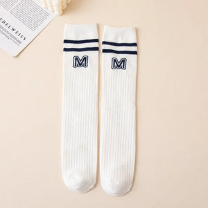 Kids' Letter Knee High Socks