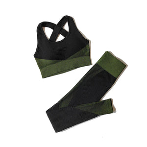 Yoga Leggings & Top Set Workout Clothes Gym Wear