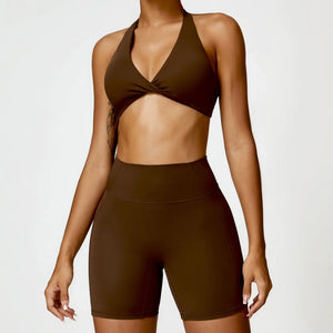 2-Piece Yoga Set Push Up Bra High Waisted Leggings